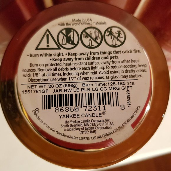 Yankee Candle Accents 2 Oz Yankee Candy Cane Meringue Large Pillar